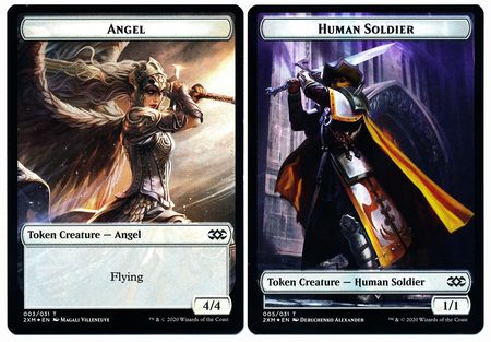 Angel // Human Soldier Double-sided Token [Double Masters Tokens] | Fandemonia Ltd