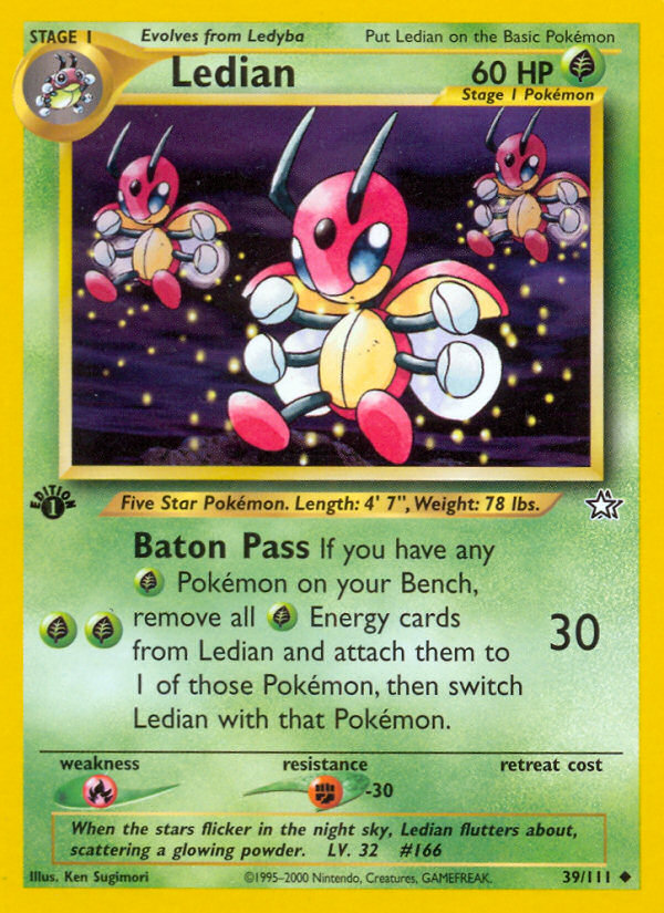 Ledian (39/111) [Neo Genesis 1st Edition] | Fandemonia Ltd
