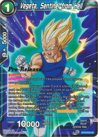 Vegeta, Sentinel from Hell (BT12-035) [Vicious Rejuvenation Prerelease Promos] | Fandemonia Ltd