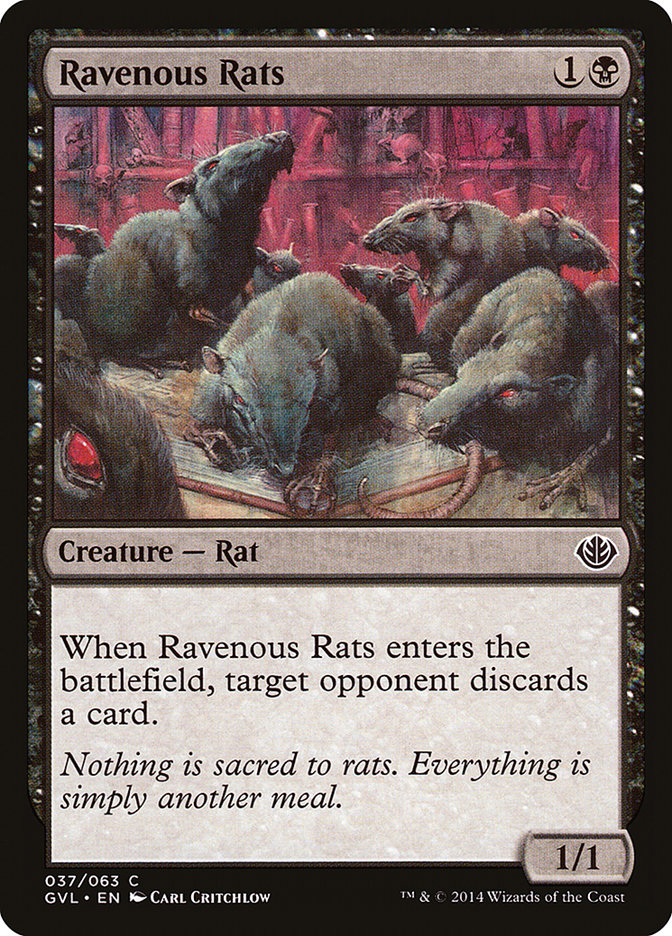 Ravenous Rats (Garruk vs. Liliana) [Duel Decks Anthology] | Fandemonia Ltd