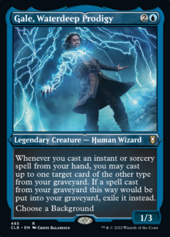 Gale, Waterdeep Prodigy (Foil Etched) [Commander Legends: Battle for Baldur's Gate] | Fandemonia Ltd