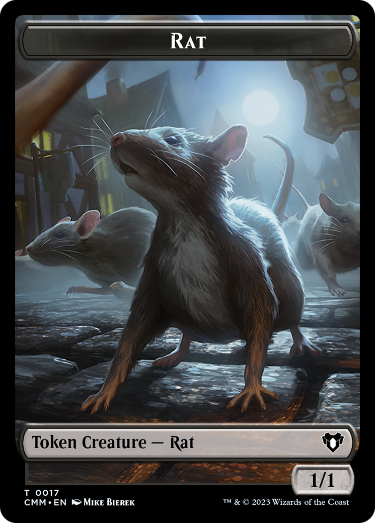 Eldrazi Spawn // Rat Double-Sided Token [Commander Masters Tokens] | Fandemonia Ltd