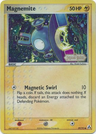 Magnemite (59/92) (Stamped) [EX: Legend Maker] | Fandemonia Ltd