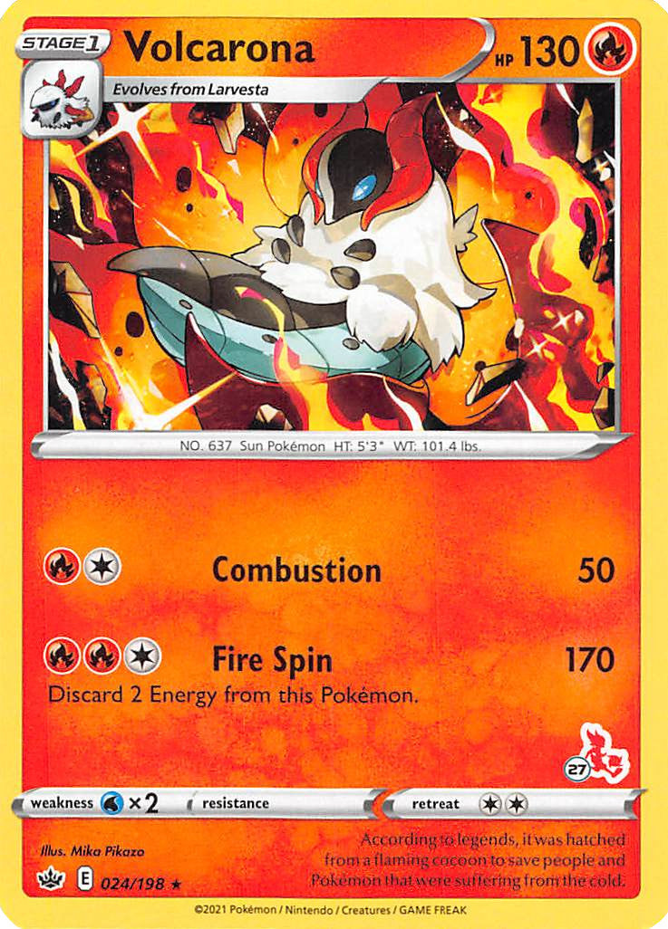 Volcarona (24/198) (Cinderace Stamp #27) [Battle Academy 2022] | Fandemonia Ltd