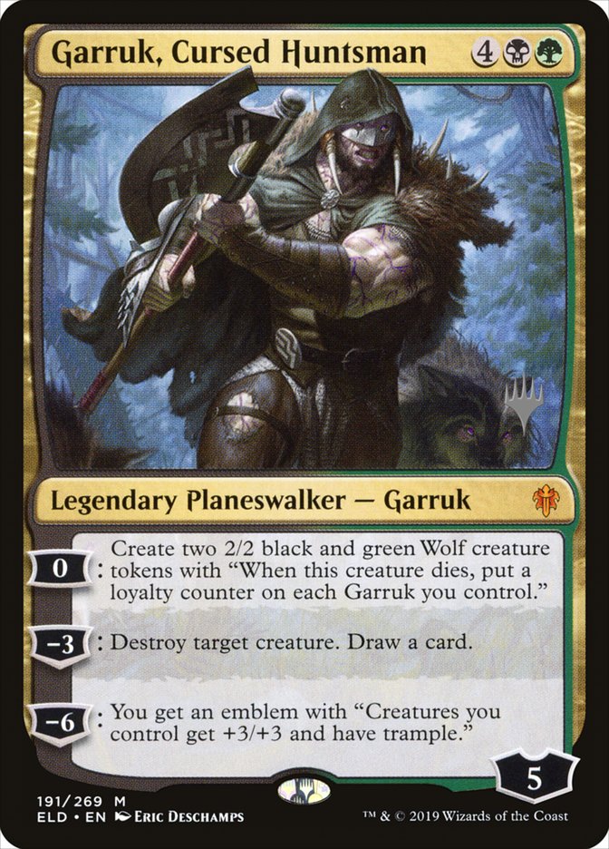 Garruk, Cursed Huntsman (Promo Pack) [Throne of Eldraine Promos] | Fandemonia Ltd