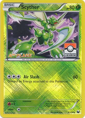 Scyther (4/108) (League Promo 4th Place) [Black & White: Dark Explorers] | Fandemonia Ltd