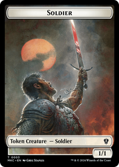 Construct // Soldier Double-Sided Token [Murders at Karlov Manor Commander Tokens] | Fandemonia Ltd