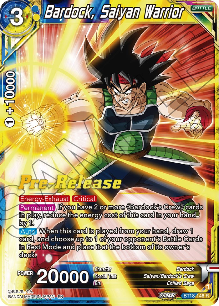 Bardock, Saiyan Warrior (BT18-146) [Dawn of the Z-Legends Prerelease Promos] | Fandemonia Ltd