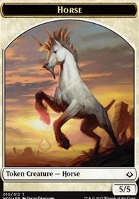Horse // Warrior Double-sided Token [Hour of Devastation Tokens] | Fandemonia Ltd