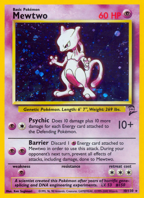 Mewtwo (10/130) [Base Set 2] | Fandemonia Ltd