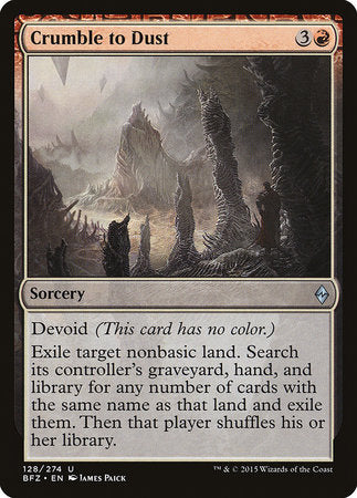 Crumble to Dust [Battle for Zendikar] | Fandemonia Ltd