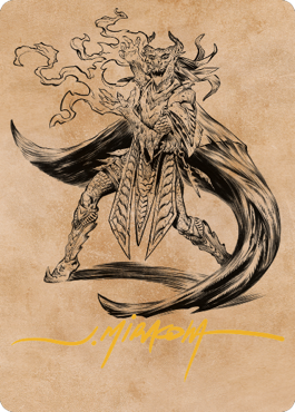 Livaan, Cultist of Tiamat Art Card (Gold-Stamped Signature) [Commander Legends: Battle for Baldur's Gate Art Series] | Fandemonia Ltd