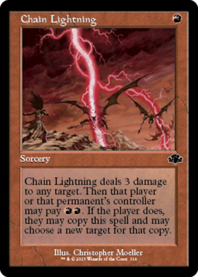 Chain Lightning (Retro) [Dominaria Remastered] | Fandemonia Ltd