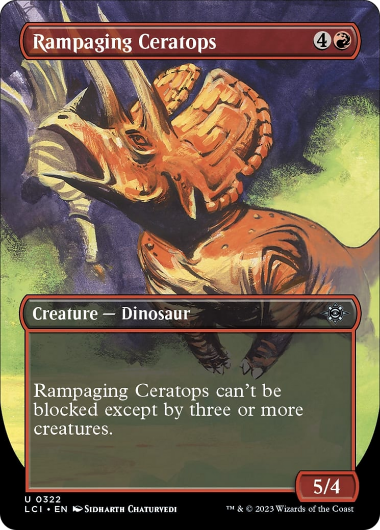 Rampaging Ceratops (Borderless) [The Lost Caverns of Ixalan] | Fandemonia Ltd