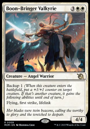 Boon-Bringer Valkyrie (Promo Pack) [March of the Machine Promos] | Fandemonia Ltd
