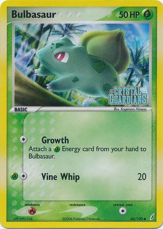 Bulbasaur (46/100) (Stamped) [EX: Crystal Guardians] | Fandemonia Ltd