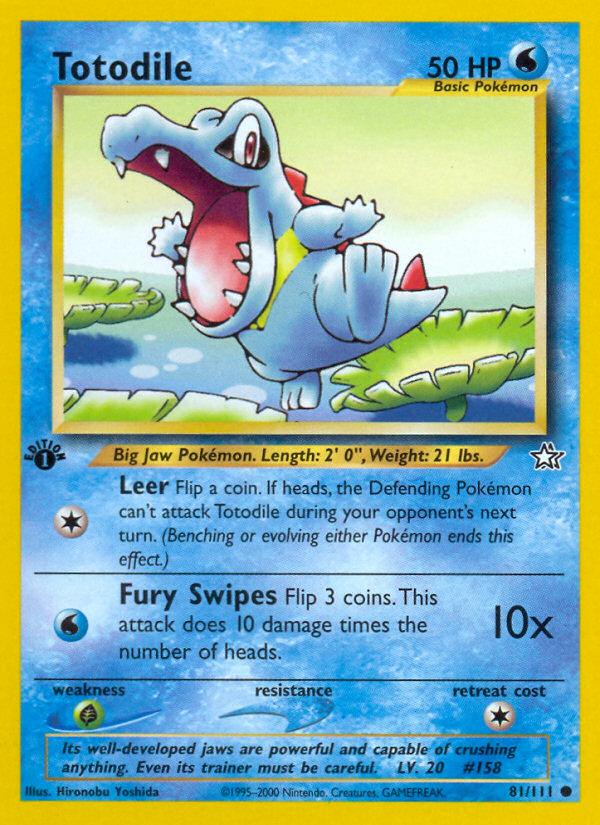 Totodile (81/111) [Neo Genesis 1st Edition] | Fandemonia Ltd