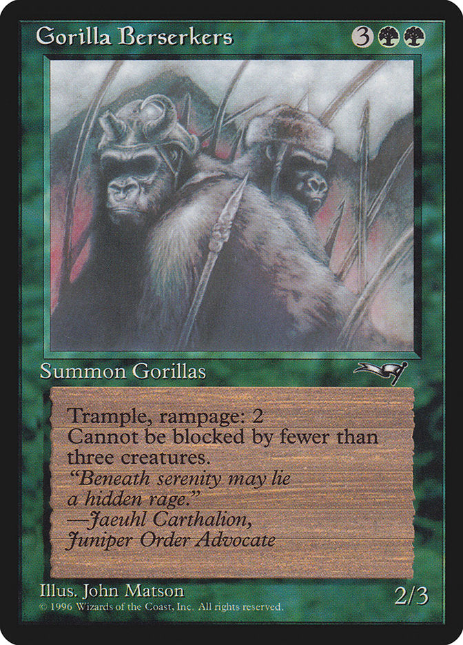 Gorilla Berserkers (Mouths Closed) [Alliances] | Fandemonia Ltd