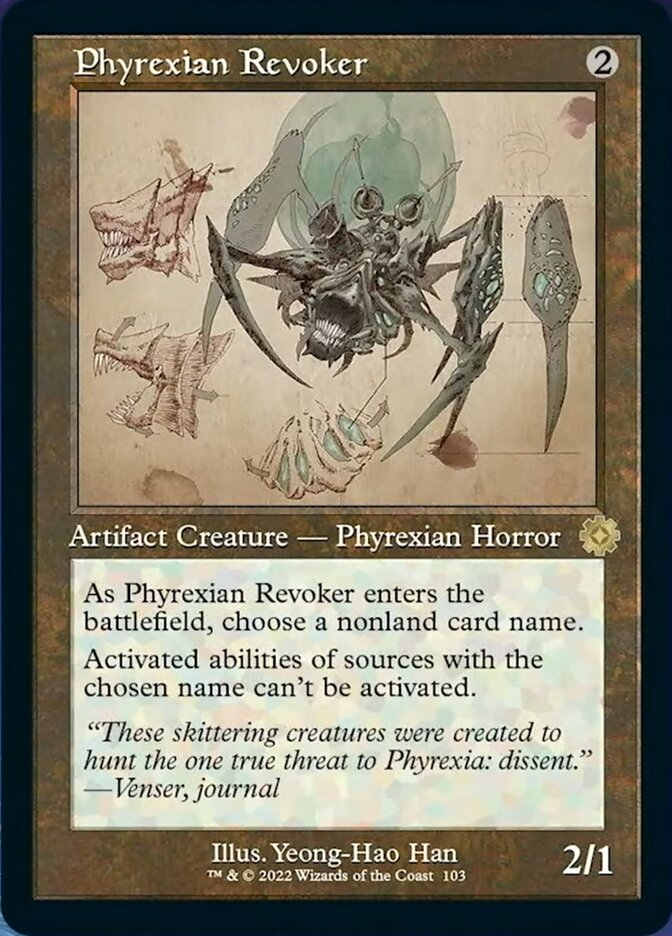 Phyrexian Revoker (Retro Schematic) [The Brothers' War Retro Artifacts] | Fandemonia Ltd