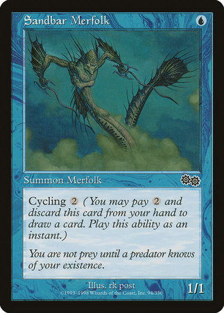 Sandbar Merfolk [Urza's Saga] | Fandemonia Ltd