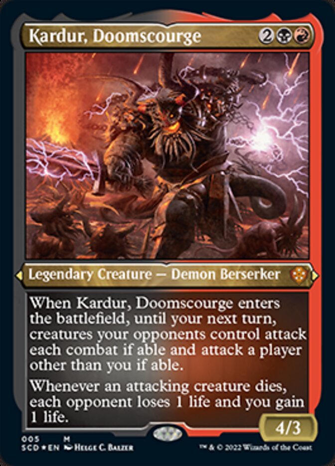 Kardur, Doomscourge (Foil Etched) [Starter Commander Decks] | Fandemonia Ltd