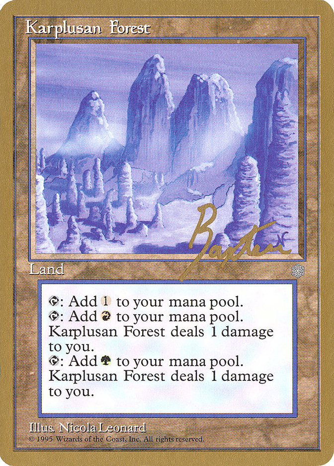 Karplusan Forest (George Baxter) [Pro Tour Collector Set] | Fandemonia Ltd