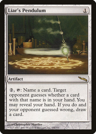 Liar's Pendulum [Mirrodin] | Fandemonia Ltd