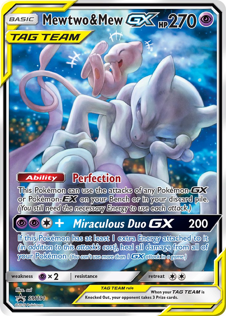 Mewtwo & Mew GX (SM191) [Sun & Moon: Black Star Promos] | Fandemonia Ltd