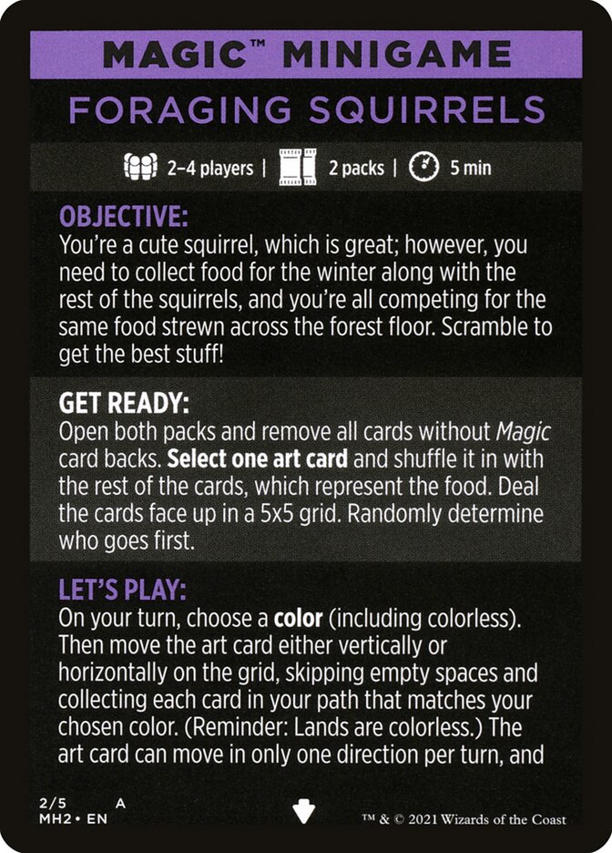 Foraging Squirrels (Magic Minigame) [Modern Horizons 2 Minigame] | Fandemonia Ltd