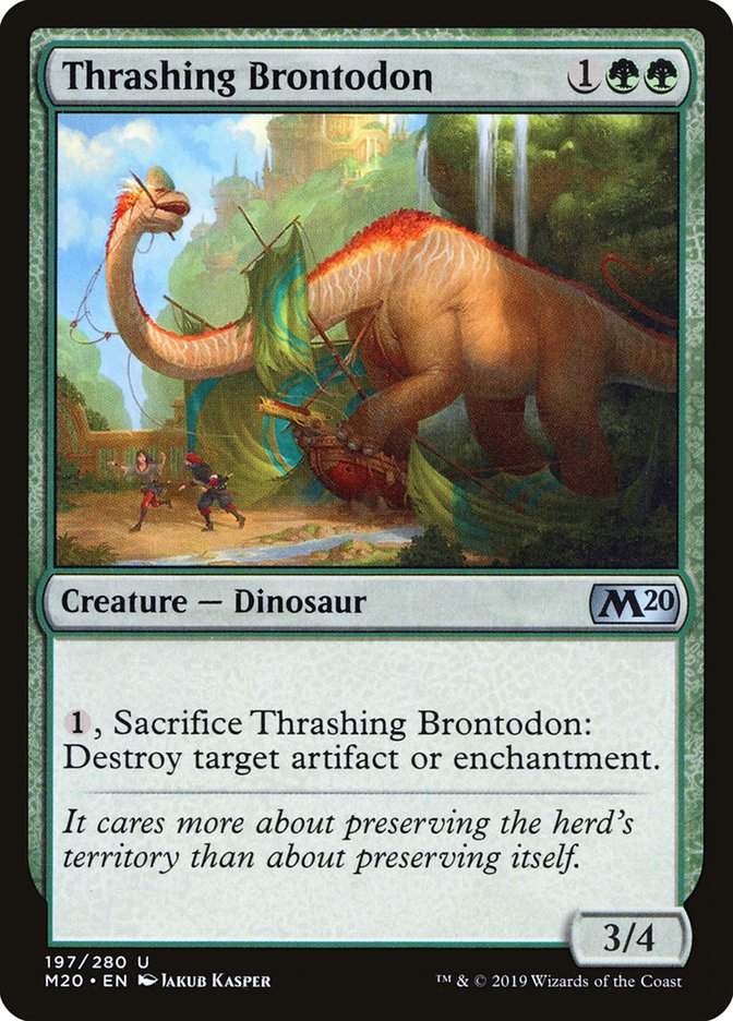 Thrashing Brontodon [Core Set 2020] | Fandemonia Ltd
