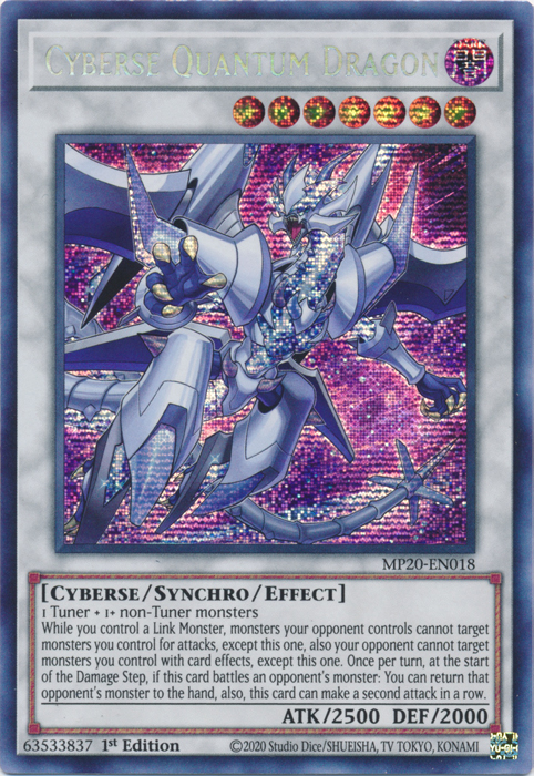Cyberse Quantum Dragon [MP20-EN018] Prismatic Secret Rare | Fandemonia Ltd
