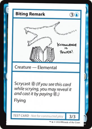 Biting Remark (2021 Edition) [Mystery Booster Playtest Cards] | Fandemonia Ltd