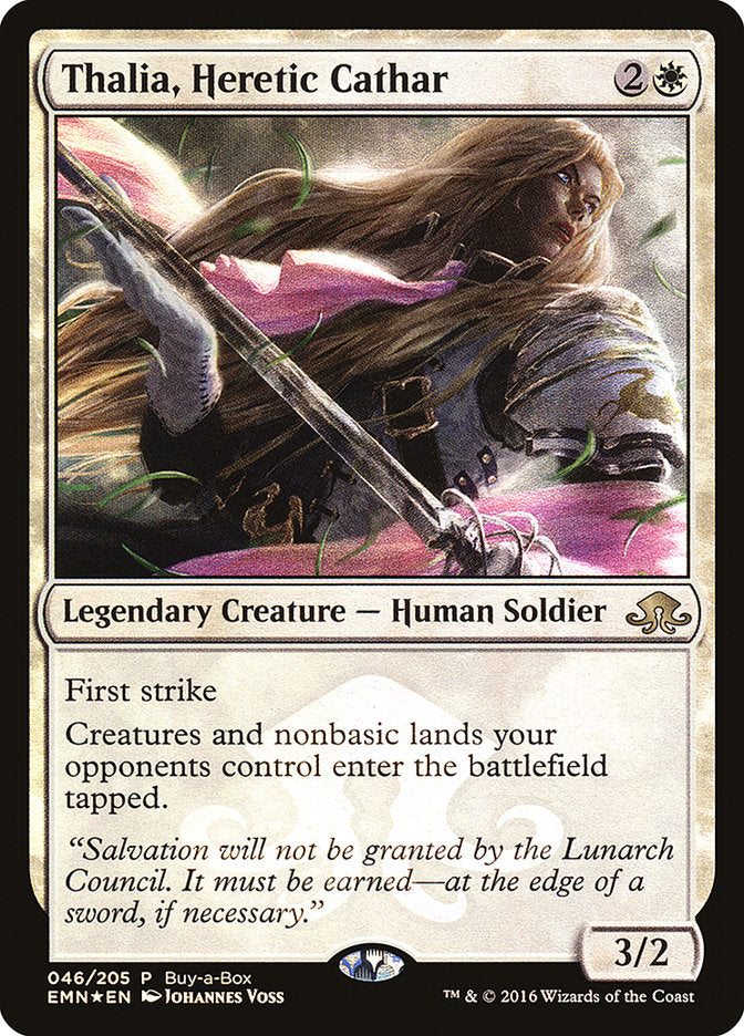Thalia, Heretic Cathar (Buy-A-Box) [Eldritch Moon Promos] | Fandemonia Ltd