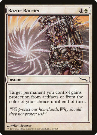 Razor Barrier [Mirrodin] | Fandemonia Ltd