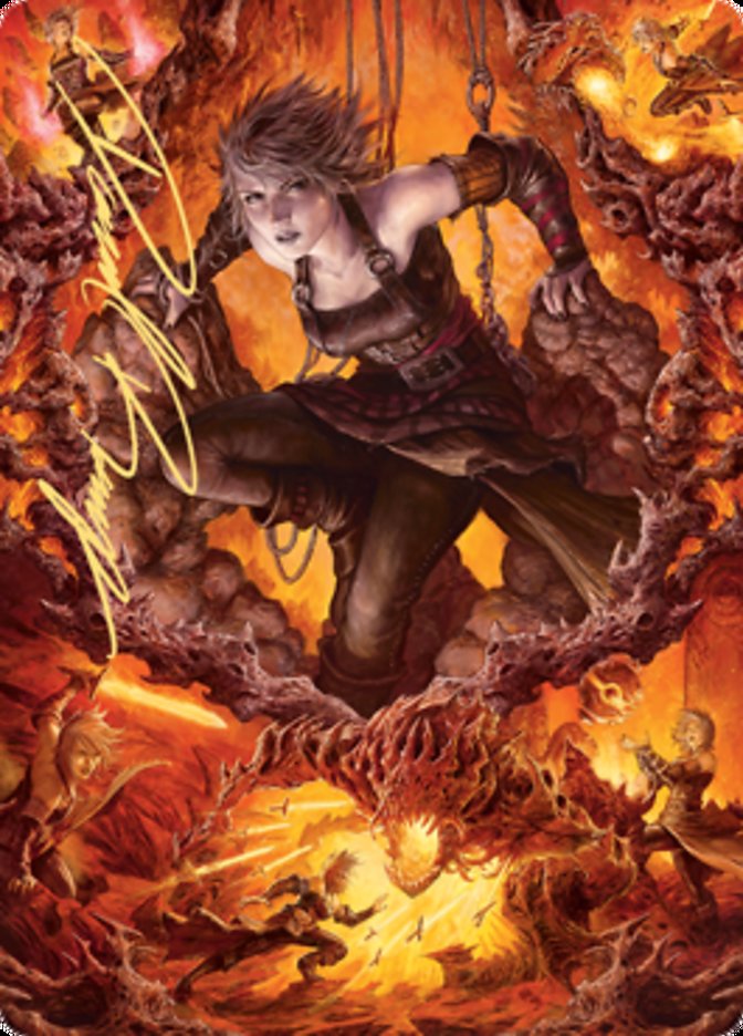 Nahiri, Heir of the Ancients 2 Art Card (Gold-Stamped Signature) [Zendikar Rising Art Series] | Fandemonia Ltd