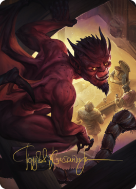 Nefarious Imp Art Card (Gold-Stamped Signature) [Commander Legends: Battle for Baldur's Gate Art Series] | Fandemonia Ltd