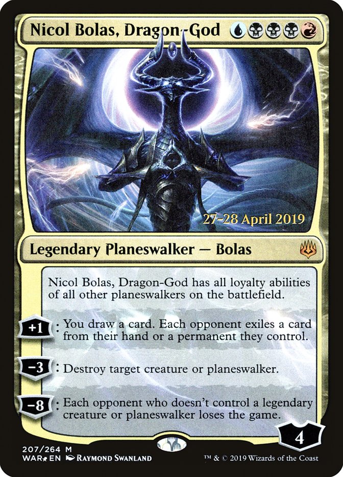 Nicol Bolas, Dragon-God  [War of the Spark Prerelease Promos] | Fandemonia Ltd