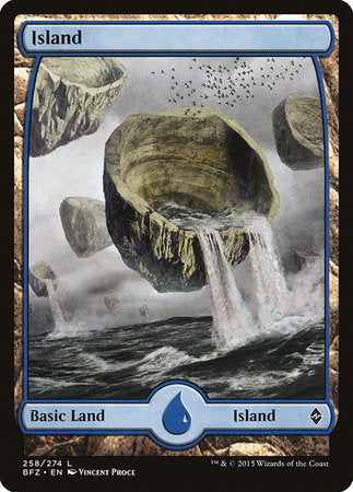 Island (258) - Full Art [Battle for Zendikar] | Fandemonia Ltd