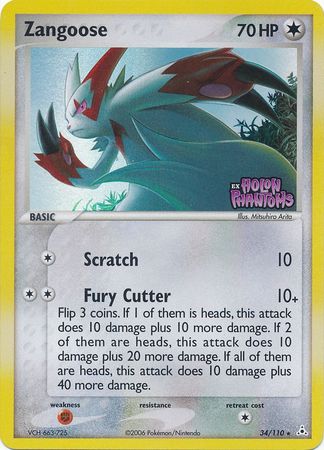 Zangoose (34/110) (Stamped) [EX: Holon Phantoms] | Fandemonia Ltd