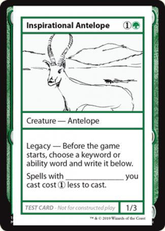 Inspirational Antelope (2021 Edition) [Mystery Booster Playtest Cards] | Fandemonia Ltd