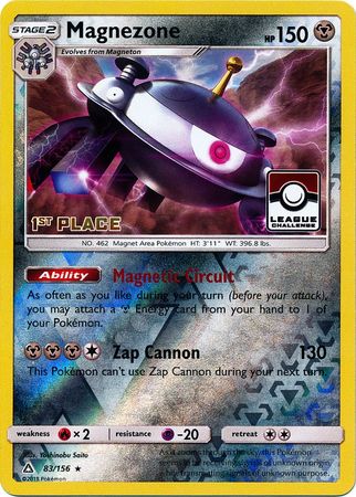 Magnezone (83/156) (League Promo 1st Place) [Sun & Moon: Ultra Prism] | Fandemonia Ltd