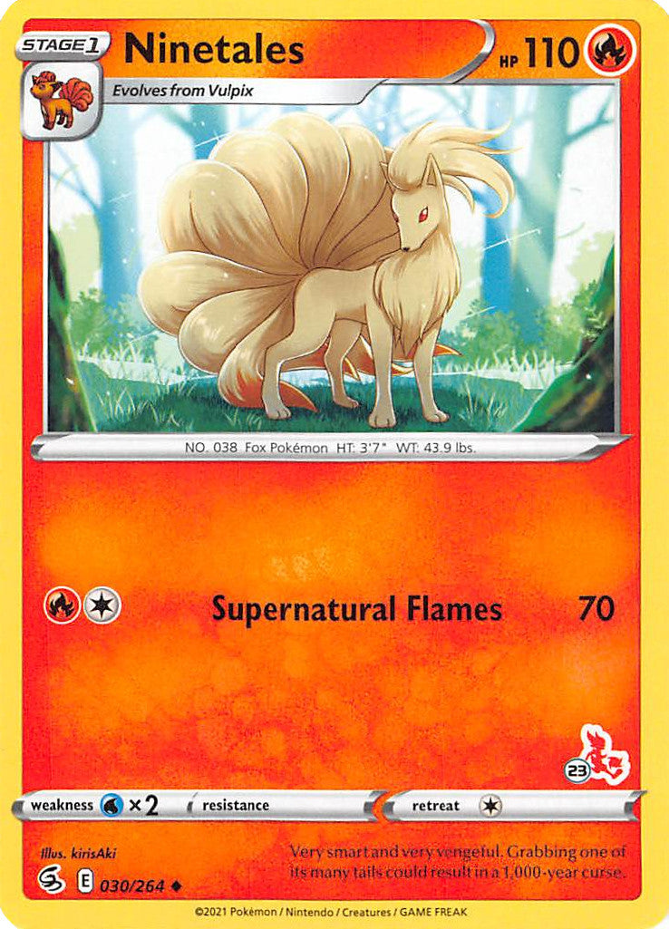 Ninetales (30/264) (Cinderace Stamp #23) [Battle Academy 2022] | Fandemonia Ltd