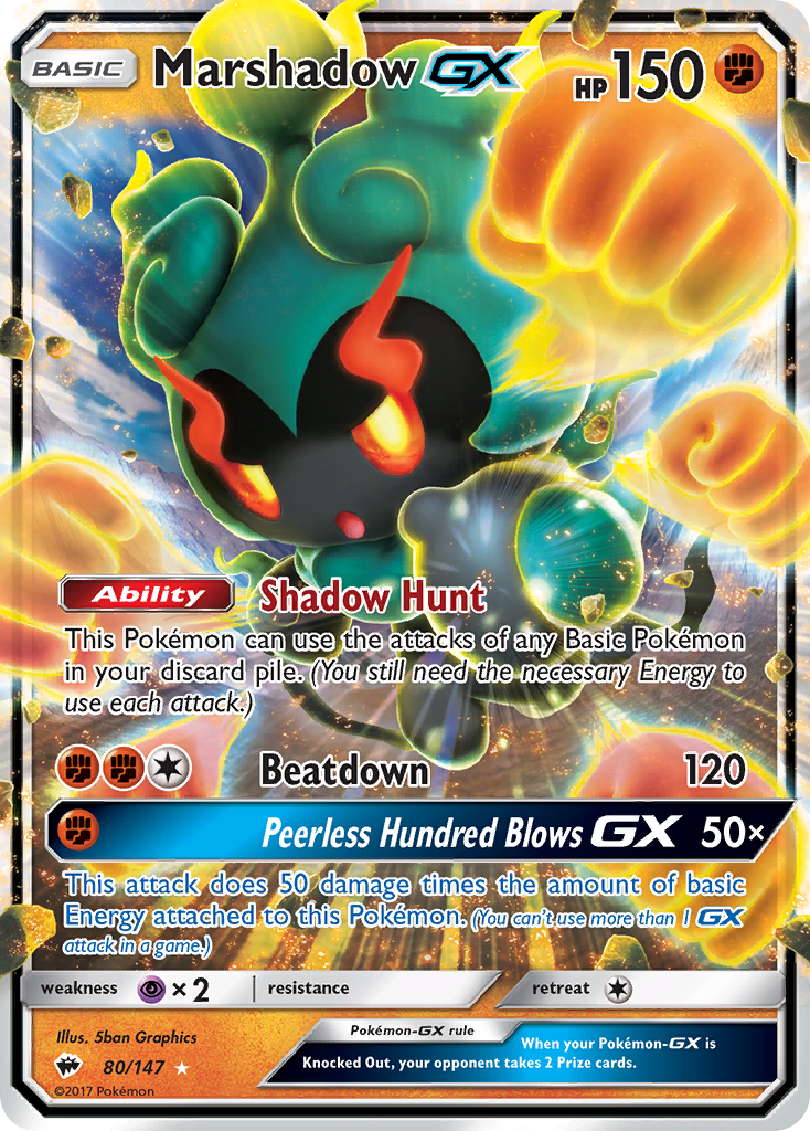 Marshadow GX (80/147) [Sun & Moon: Burning Shadows] | Fandemonia Ltd