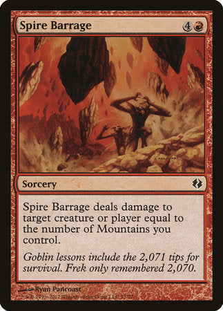 Spire Barrage [Duel Decks: Venser vs. Koth] | Fandemonia Ltd