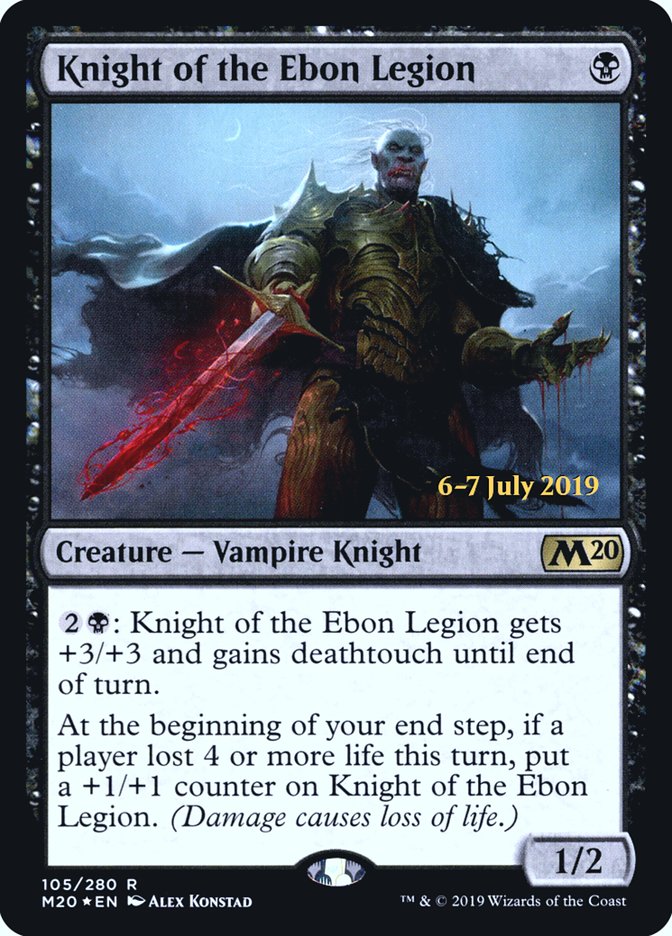 Knight of the Ebon Legion  [Core Set 2020 Prerelease Promos] | Fandemonia Ltd