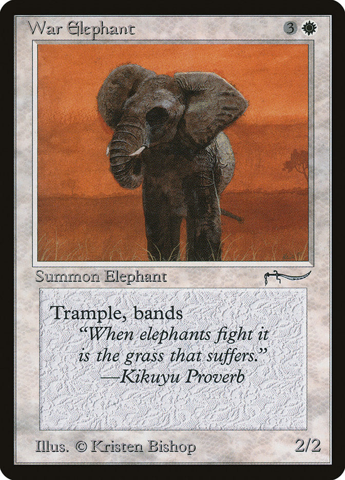 War Elephant (Dark Mana Cost) [Arabian Nights] | Fandemonia Ltd