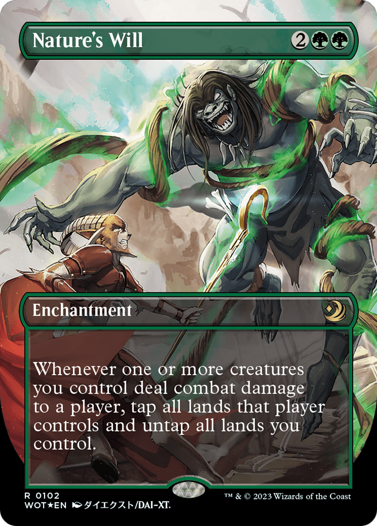 Nature's Will (Anime Borderless) (Confetti Foil) [Wilds of Eldraine: Enchanting Tales] | Fandemonia Ltd