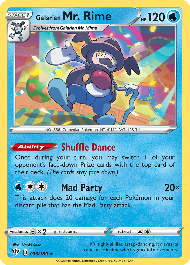 Galarian Mr. Rime (036/189) [Sword & Shield: Darkness Ablaze] | Fandemonia Ltd