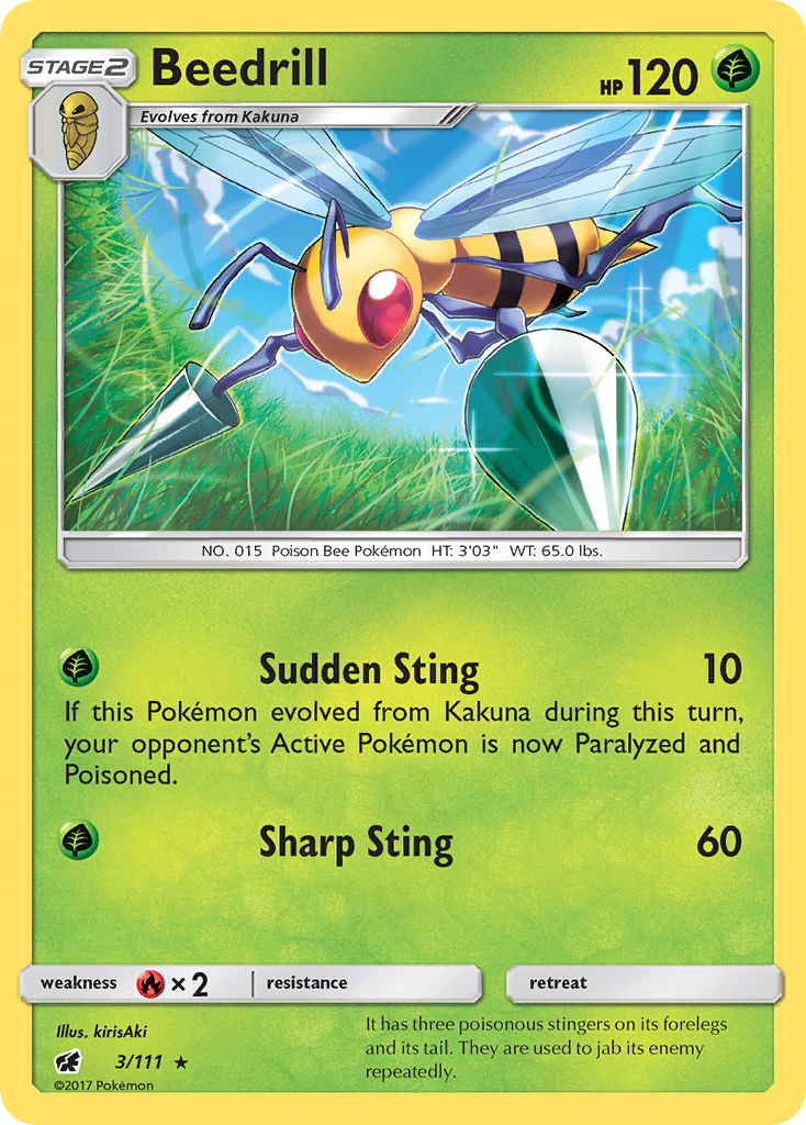 Beedrill (3/111) [Sun & Moon: Crimson Invasion] | Fandemonia Ltd