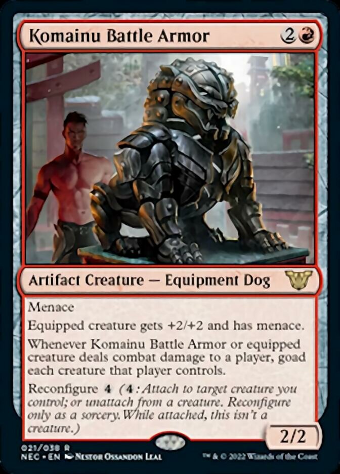 Komainu Battle Armor [Kamigawa: Neon Dynasty Commander] | Fandemonia Ltd